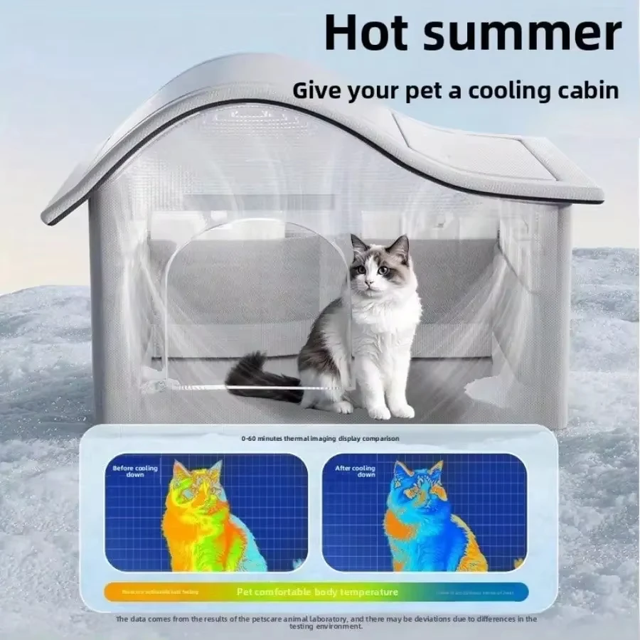 Summer Small Cat dog Ice House Air Conditioning BED Summer Cooling Tool Four Seasons Load-bearing Pet Ice House Cat kennel Bed