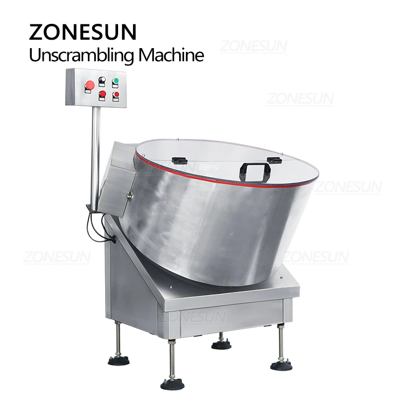 ZONESUN-plato giratorio automático, placa giratoria, botella de vidrio de plástico, alimentador de clasificación de viales, ZS-LP750