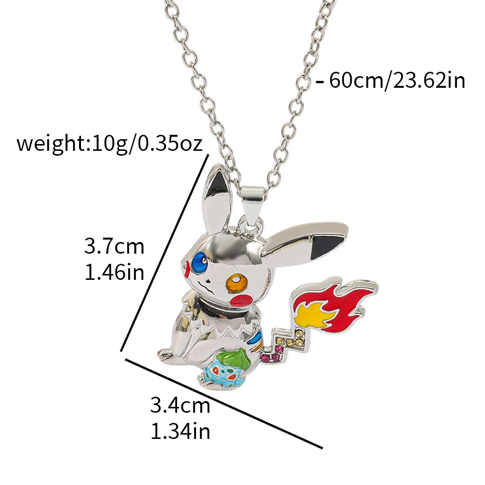 Anime Chibi Charmander & Bulbasaur Pendant Necklace