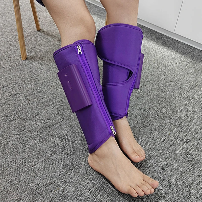 

Portable Wireless Cordless Air Compression Leg Massager Wide Calf Boot with Deep Relax Blood Circulation Heating Feature
