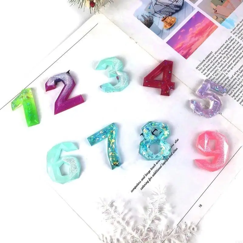 Silicone Molds Number Letter Molds Epoxy Resin Molds for DIY Crafts