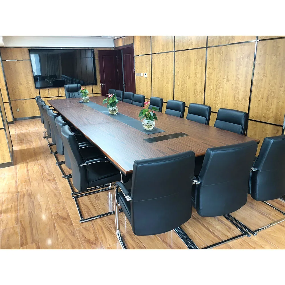 

Hot Quality Modern Commercial Solid Wooden Office Conference Table Chairs For Meeting Room Customized Certification