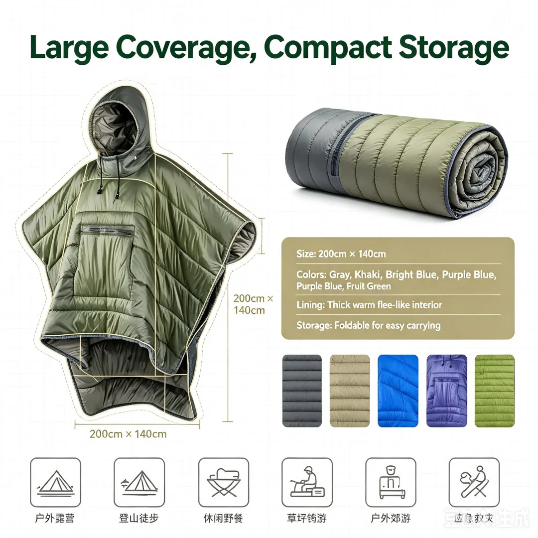 Tragbarer Taktischer Poncho Ca – Ultralight Sleeping Bag Bewertung und Preis