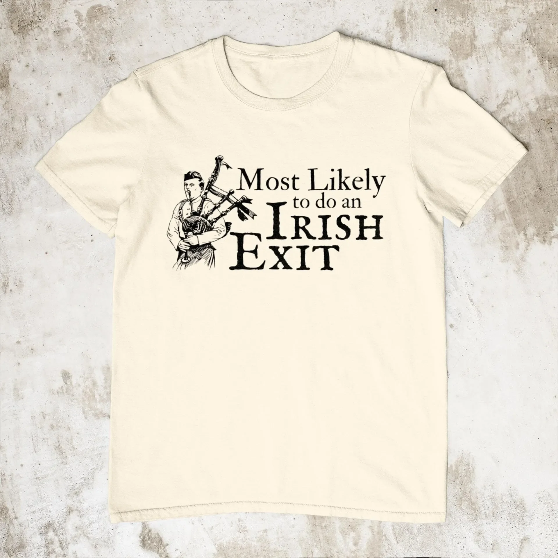 Most Likely to Do an Irish Goodbye Heavy Cotton T Shirt St Patricks Day Funny s Pub Crawl
