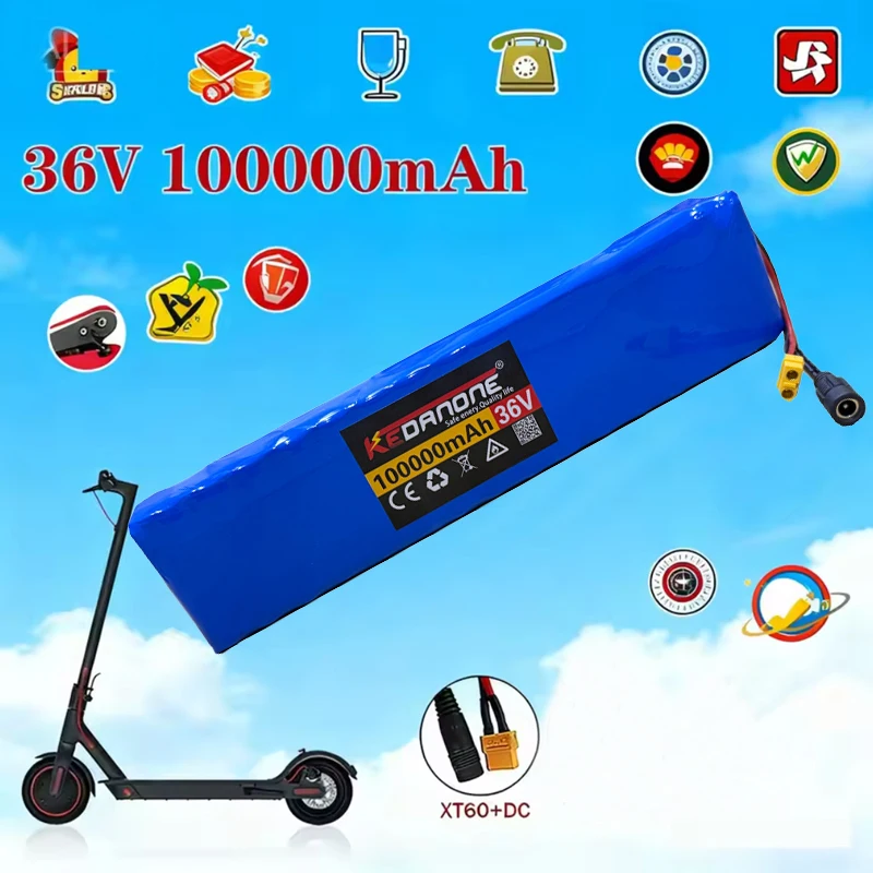 10S3P 36V 100000mAh Elektroroller-Akkupack 18650 Lithium-Batterie für Roller Versand nach Frankreich