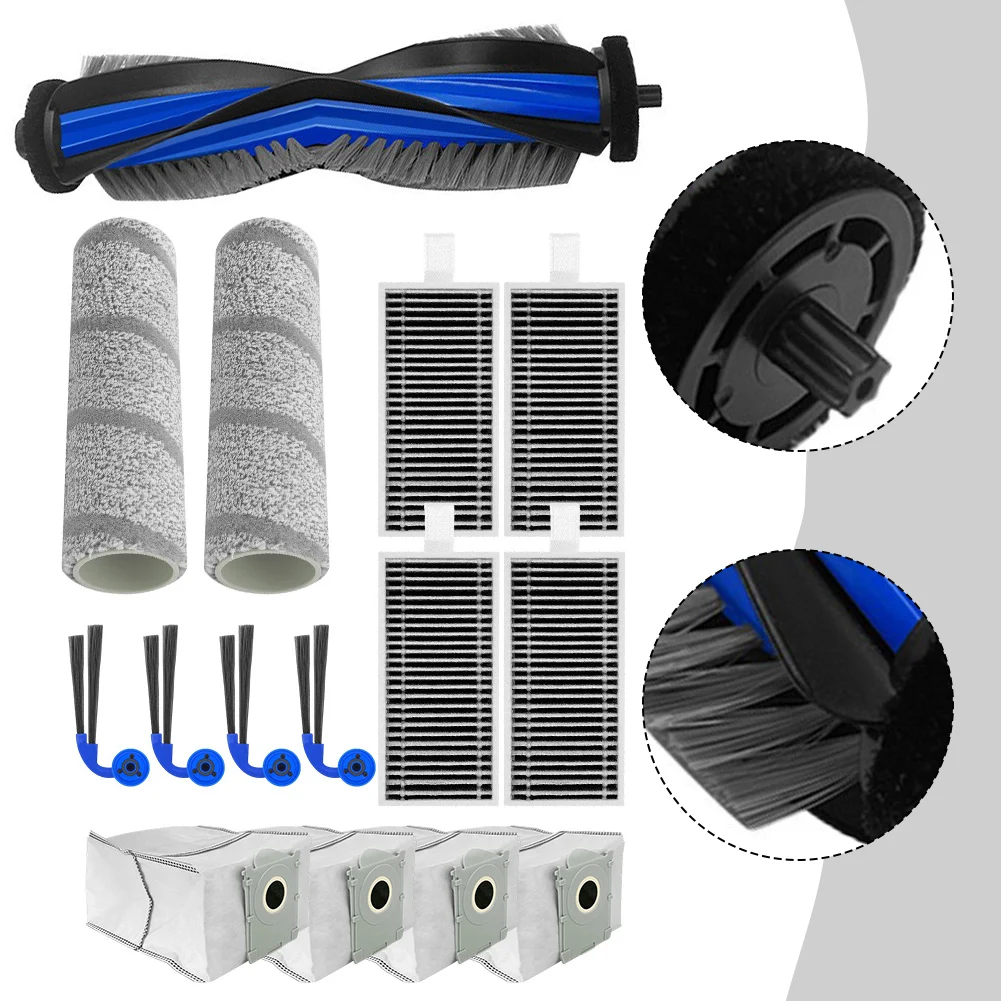 

Комплект для обслуживания робота-пылесоса ECOVACS Deebot T80S: основная щетка, боковые щетки, фильтры, насадки для влажной уборки, мешки для сбора пыли.