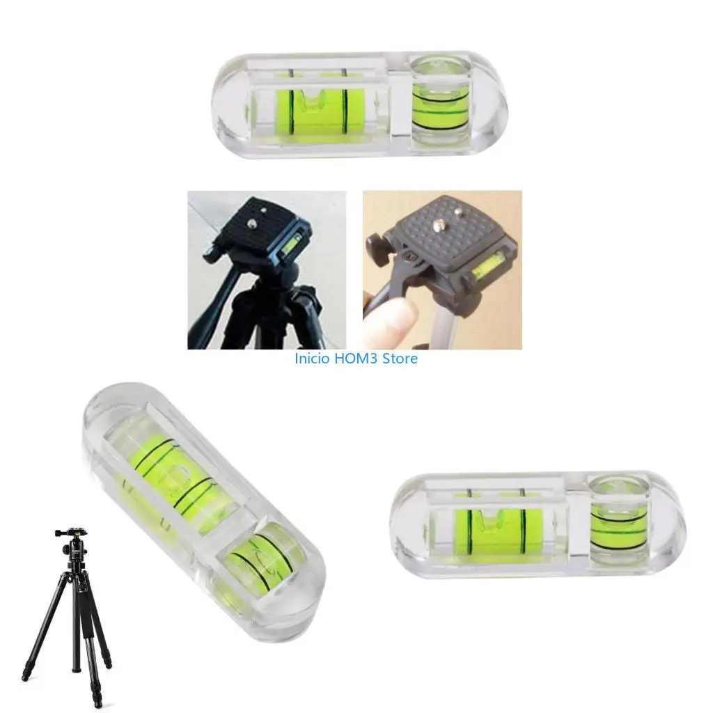 A5YD Mini T-Type Bubble Measuring Level Acrylic Adjustment Instrument Two-Dimensional Levels Tool for Camera