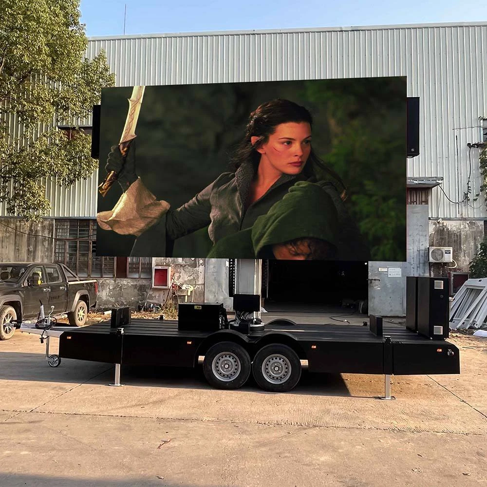 Outdoor Mobile Advertising LED Screen Trailer Vehicle Van Mounted P6 P8 P10 LED Display Trailer