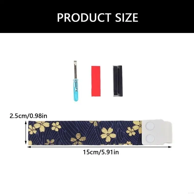 حزام لوحة مفاتيح E1PF المريح مع حزام لاصق من قماش رقائق الذهب يسهل توصيله وفصله من أجل حمل مريح