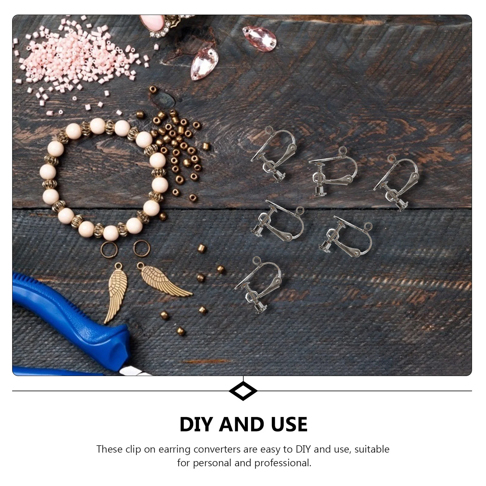 

10pcs Ear Clip Components Non Pierced Earring Converters Lightweight Copper Diy Jewelry Making Supplies For Women Girls