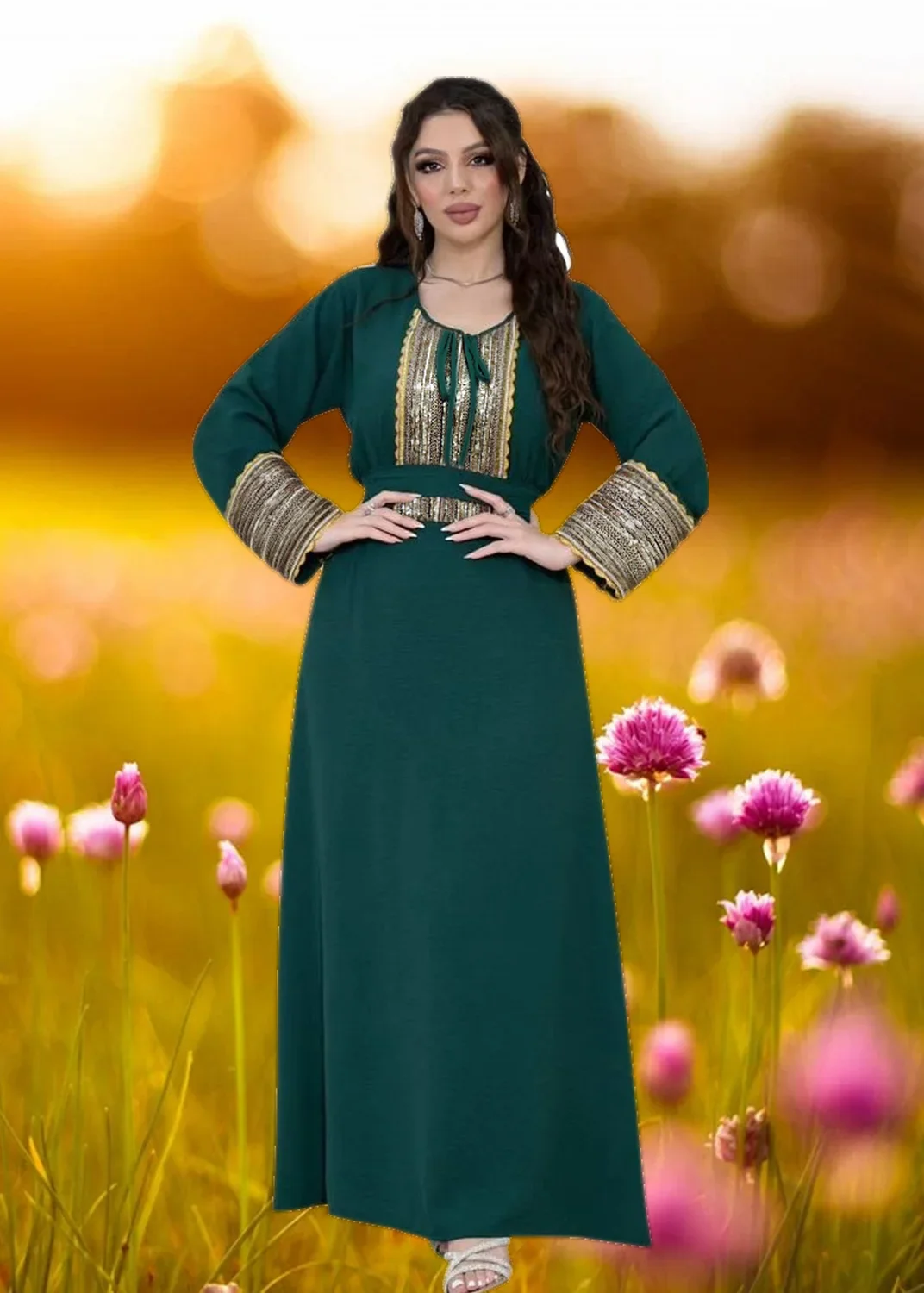 

Eid Party Dress for Women Abaya Muslim Jalabiya Ramadan Saudi Arabic Sequin Dubai Islam Robe Caftan Morocco Vestidos Djellaba