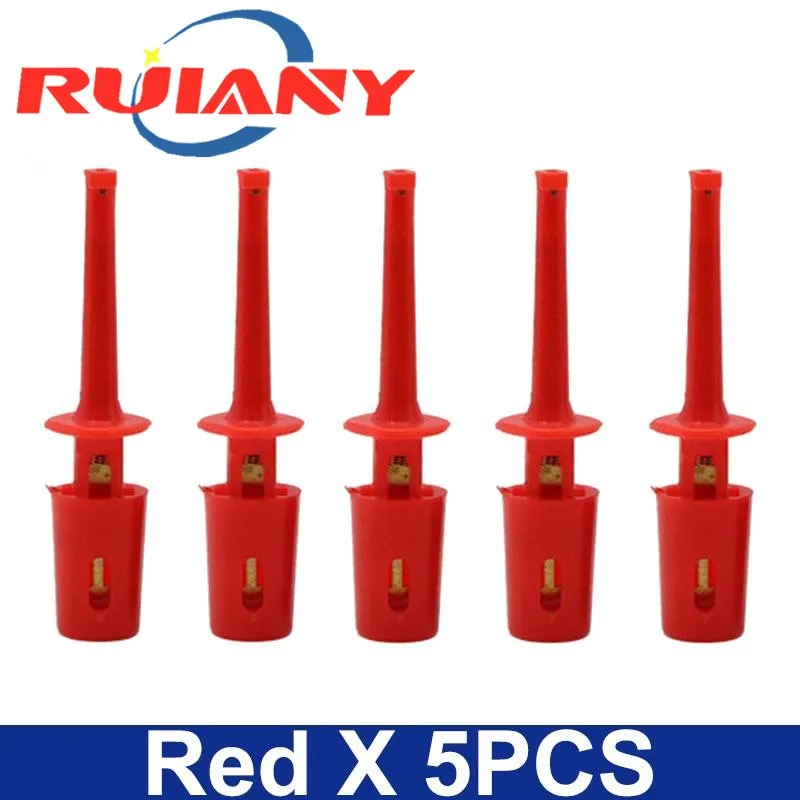 5PCS/10PCS Mini Single Test Hook Clip Test Probe For Electronic Testing IC Grabber Large Round Crocodile Clip Hook Test Clip