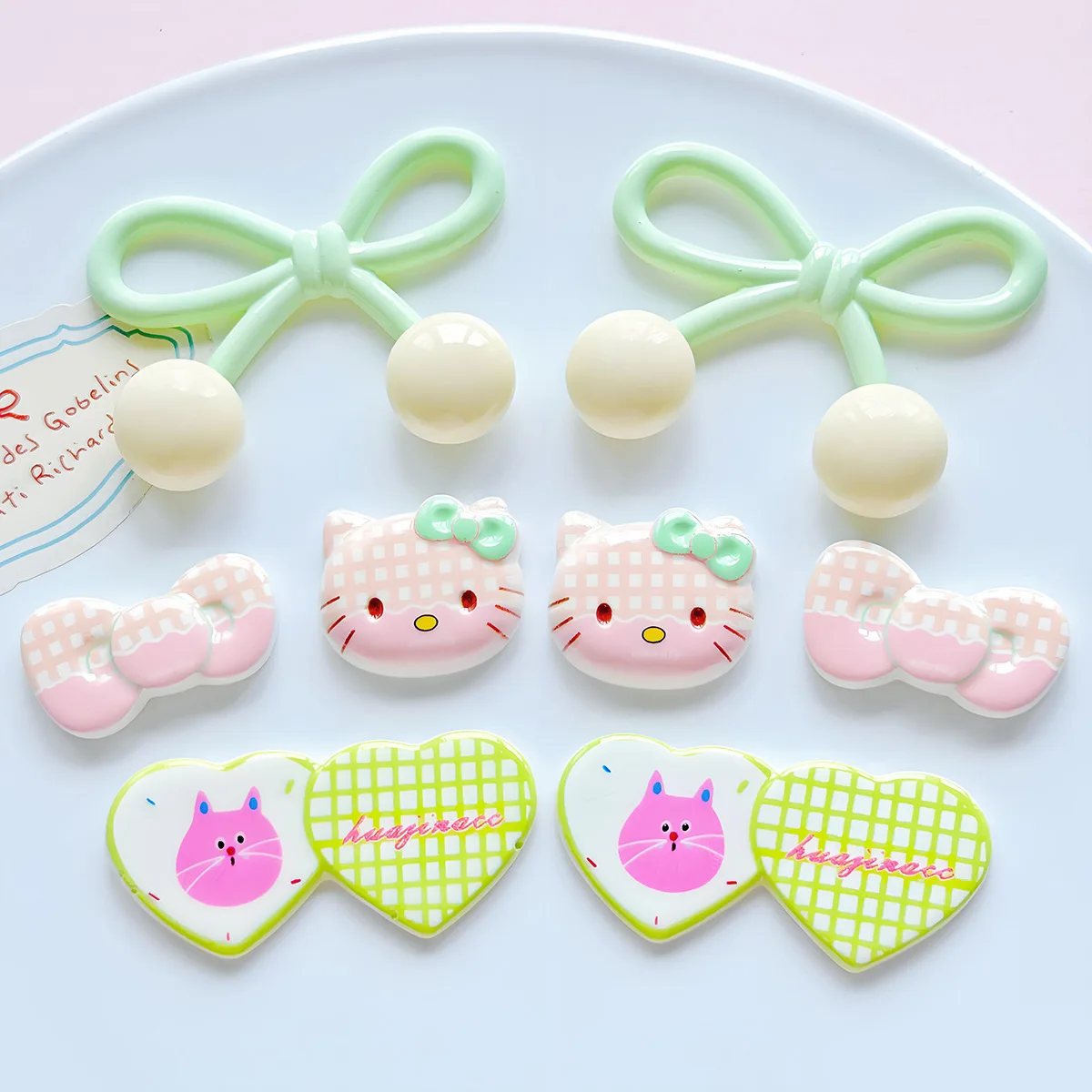 8/10Pcs Cute Cartoon Anime Bowknot Shoe Charms For Clogs Hole Bubble Slides Sandals Removable Shoe Decoration Accessorie Gifts