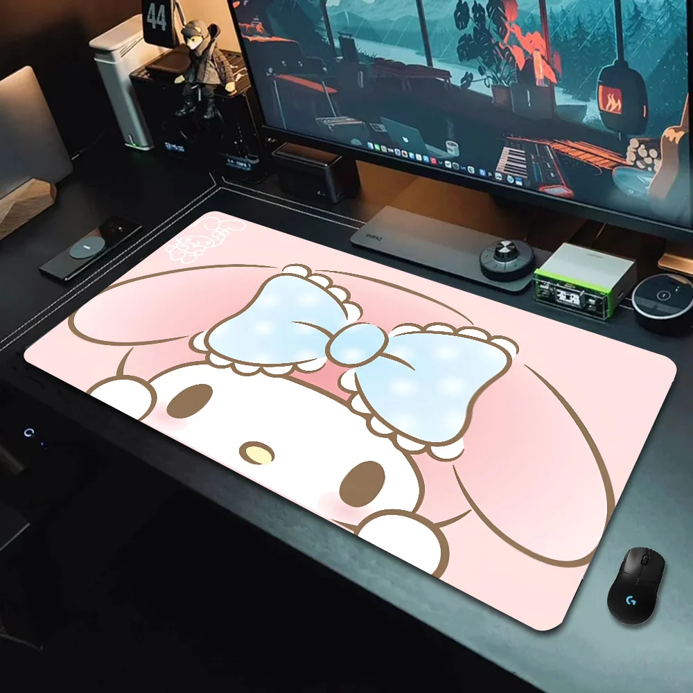 Cute Cartoon My Melody Kawaii Anime Mousepad Large Gaming Mouse Pad LockEdge Thickened Computer Keyboard Table Desk Mat