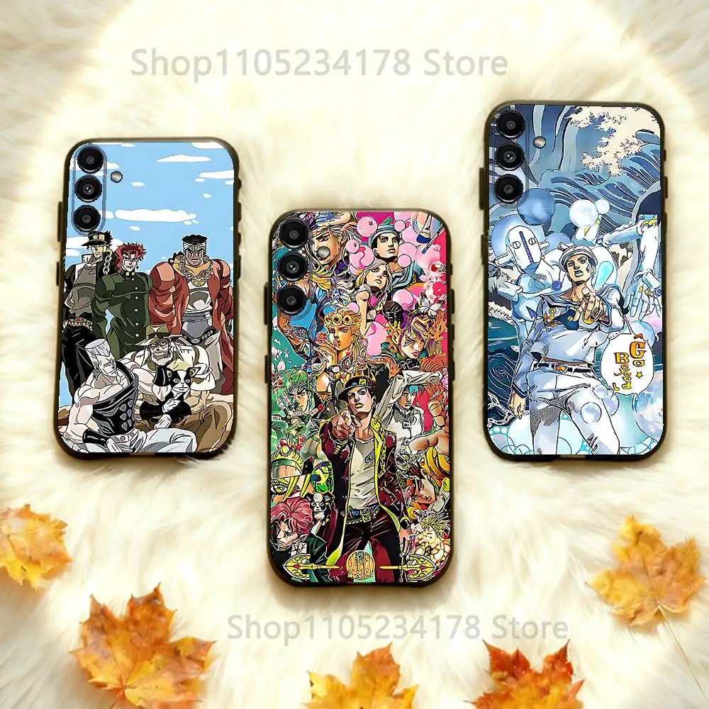

Anime JoJoS Adventure Phone Case For Samsung Galaxy A73,31,32,72,41,53,52,71,22,5G,Note,J7,8,9 Soft Black Cover