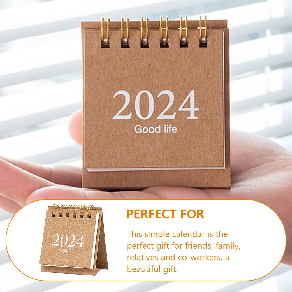 

Компактный настольный календарь 2024, простой стиль, ежедневный планировщик для рабочего стола, отслеживание рабочего расписания, домашний декор, подарочный календарь