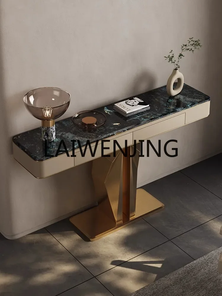 Affordable Luxury Style Console Living Room Entrance Side View Minimalist Stone Plate Aisle Corridor Entrance Cabinet