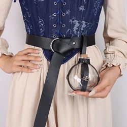 Three-piece Belt Accessories Halloween Fantasy Witch Voodoo Wizard Black Magic Cork Potion Bottle Role Play Costume Props