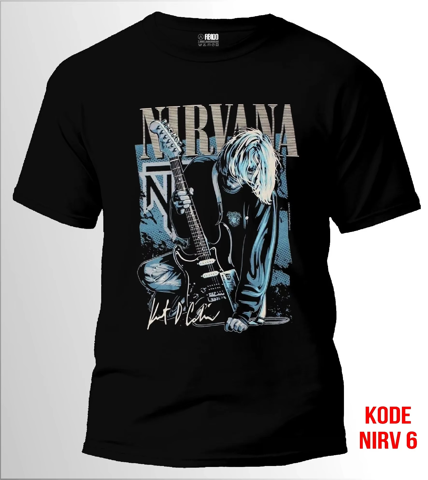 تي شيرت Kaos Band NIRVANA باند ميتال روك كاوس ميوزيك بريميوم ديسترو باكان 24s للبالغين للجنسين كاوس فيروسال #6
