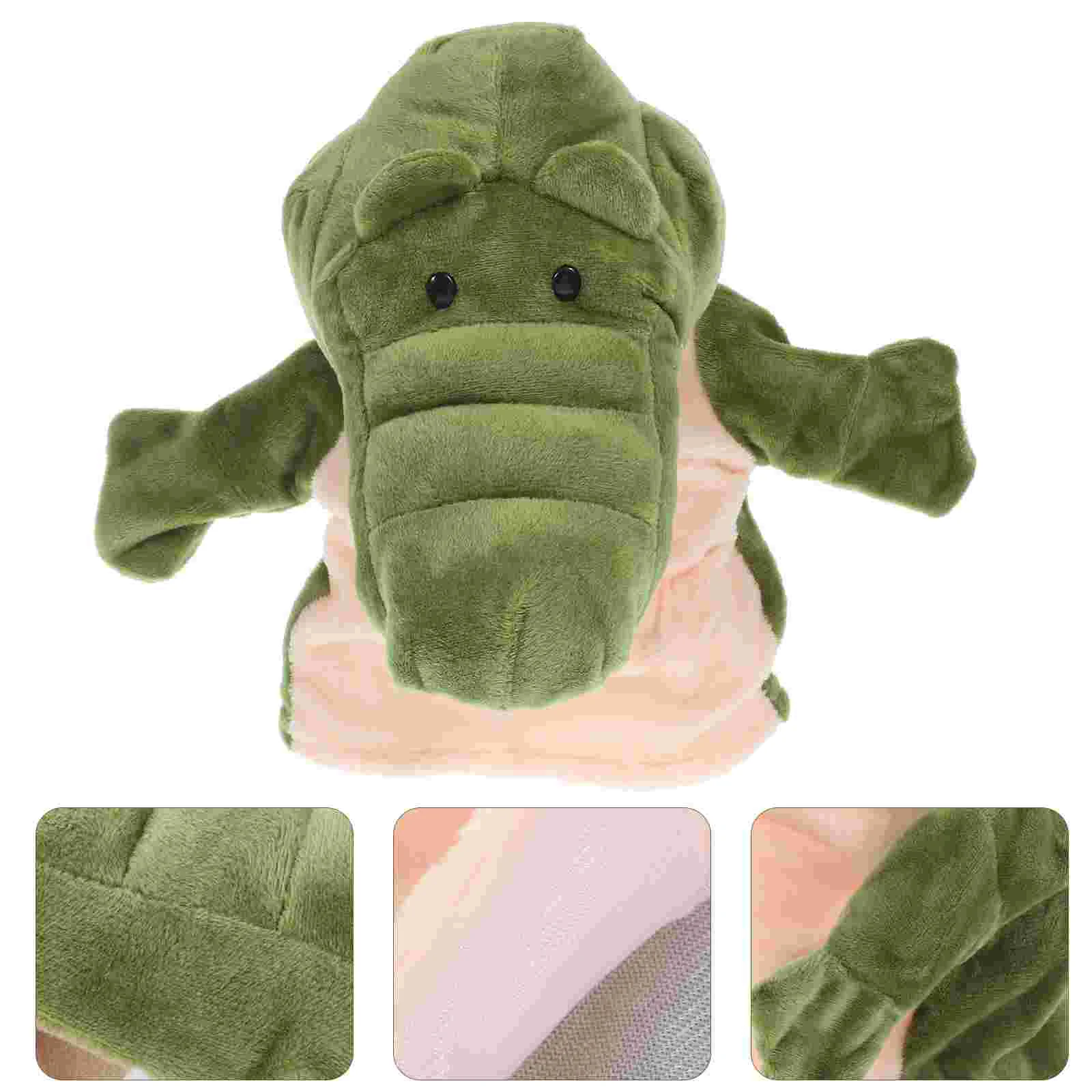 

Hand Puppet Early Education Toy Soft Animal Head Toys Green Crocodile Baby Whole Body