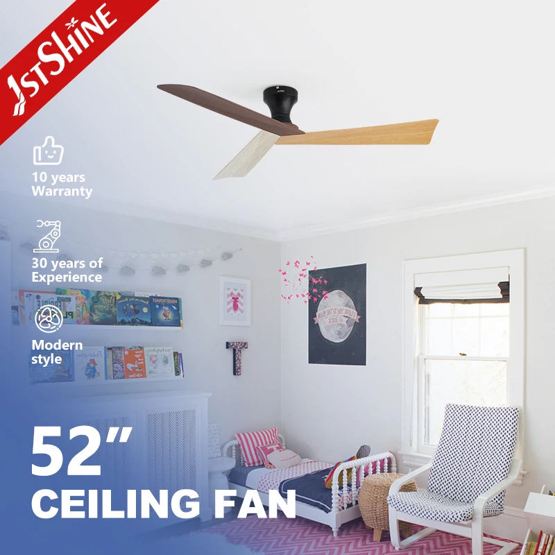 1stshine Ceiling Fan 3 ABS Blades DC Motor Ultra-Quiet Operation Flush Mount Ceiling Fan Without Light