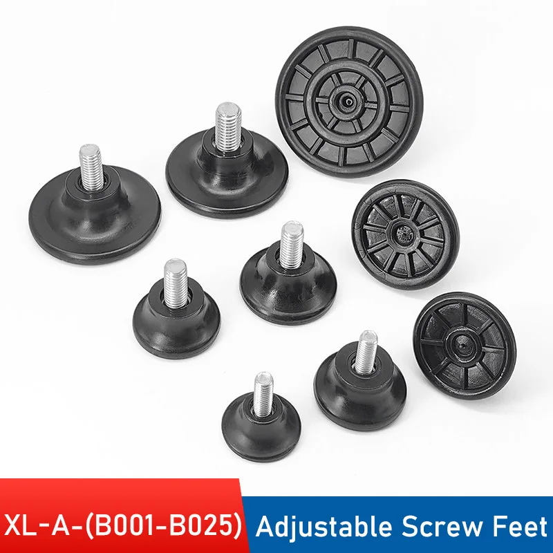 M8 Adjustable Anti-Slip Feet Rubber Vibration Dampeners with Screw Machine Leveling Pads Base Mounts for Equipment Stability
