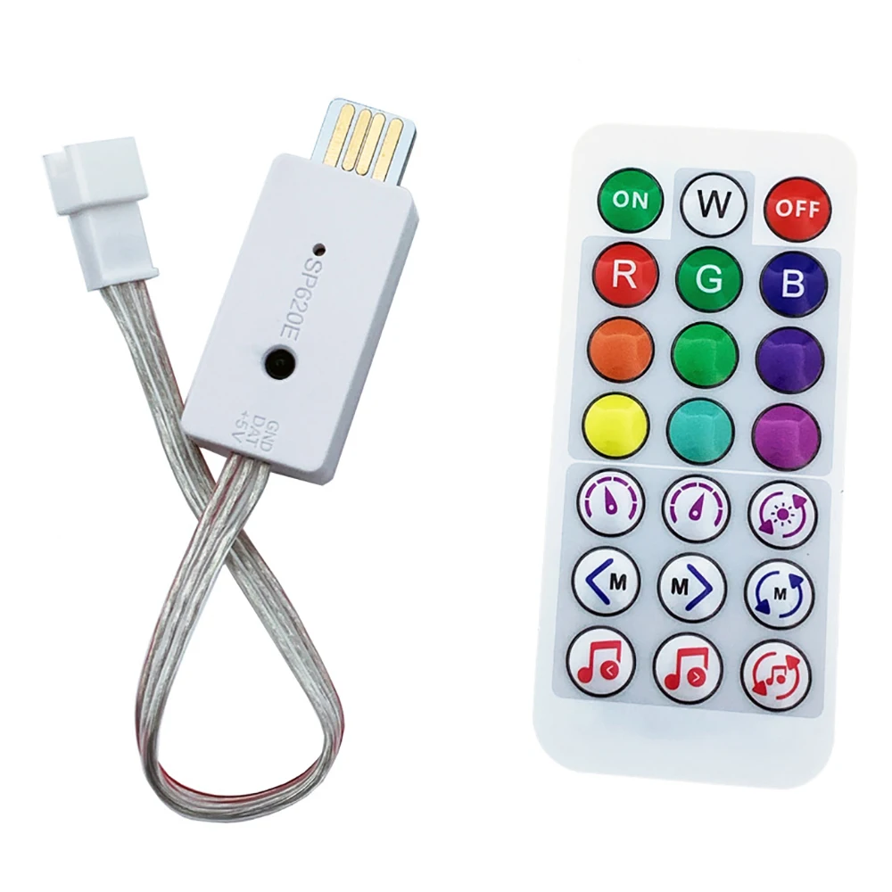 Imagem -03 - Controlador Usb para Dream Color Led Strip Ws2812 Ws2811 Rgb ic dc 5v 600 Pixel Music Sync App Jst Compatível com Bluetooth