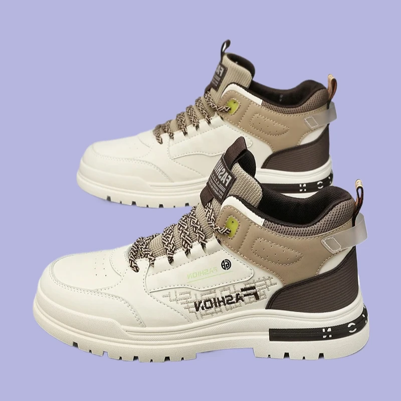 

Male Walking Sport Outdoor Sneaker Male Sneakers Soft Sole Walking Sneakers Men Casual Autumn Winter High-Top Boots