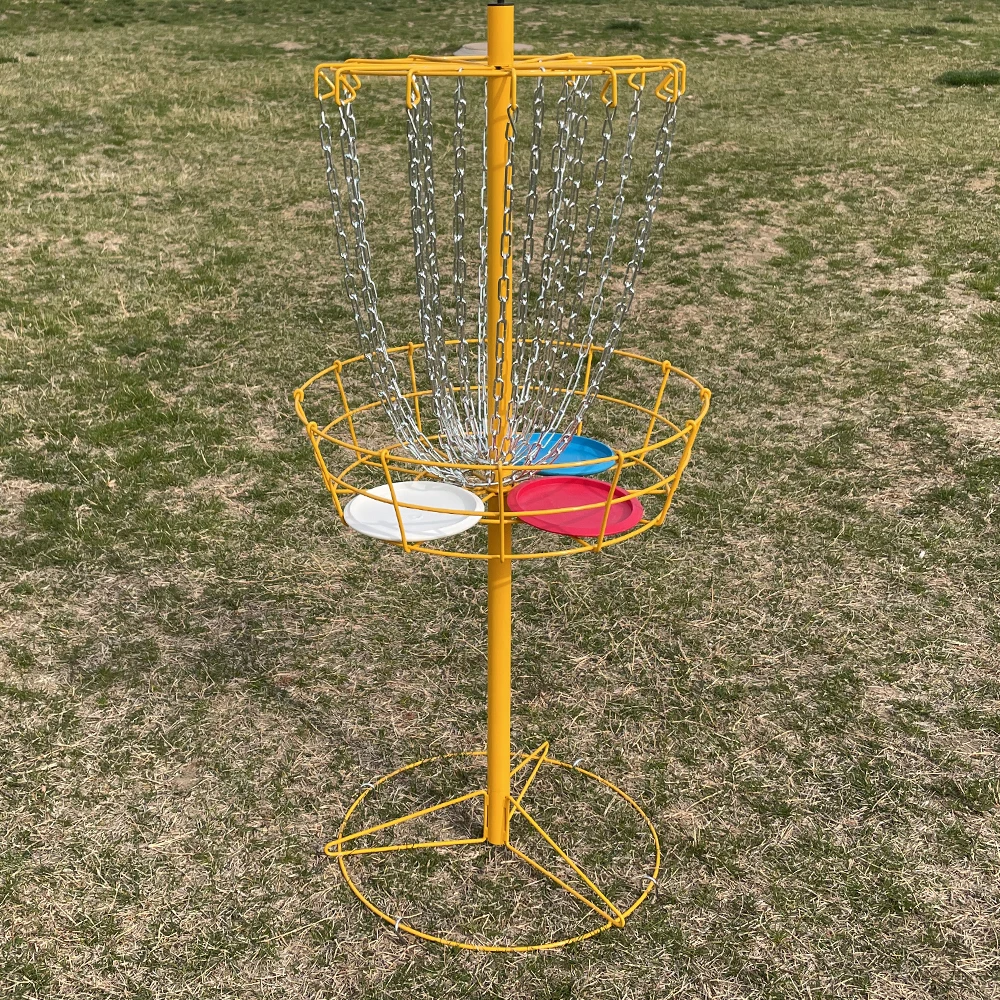 24 Chain Portable Disc Golf Training Basket Target Catcher Discs Practice