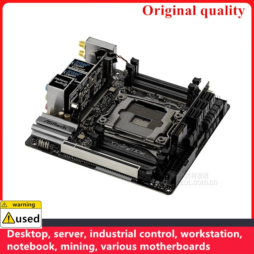 Used For ASROCK X299E-ITX/ac X299E-ITX ITX MINI Motherboards LGA 2066 DDR4 For Intel X299 Overclocking Desktop Mainboard