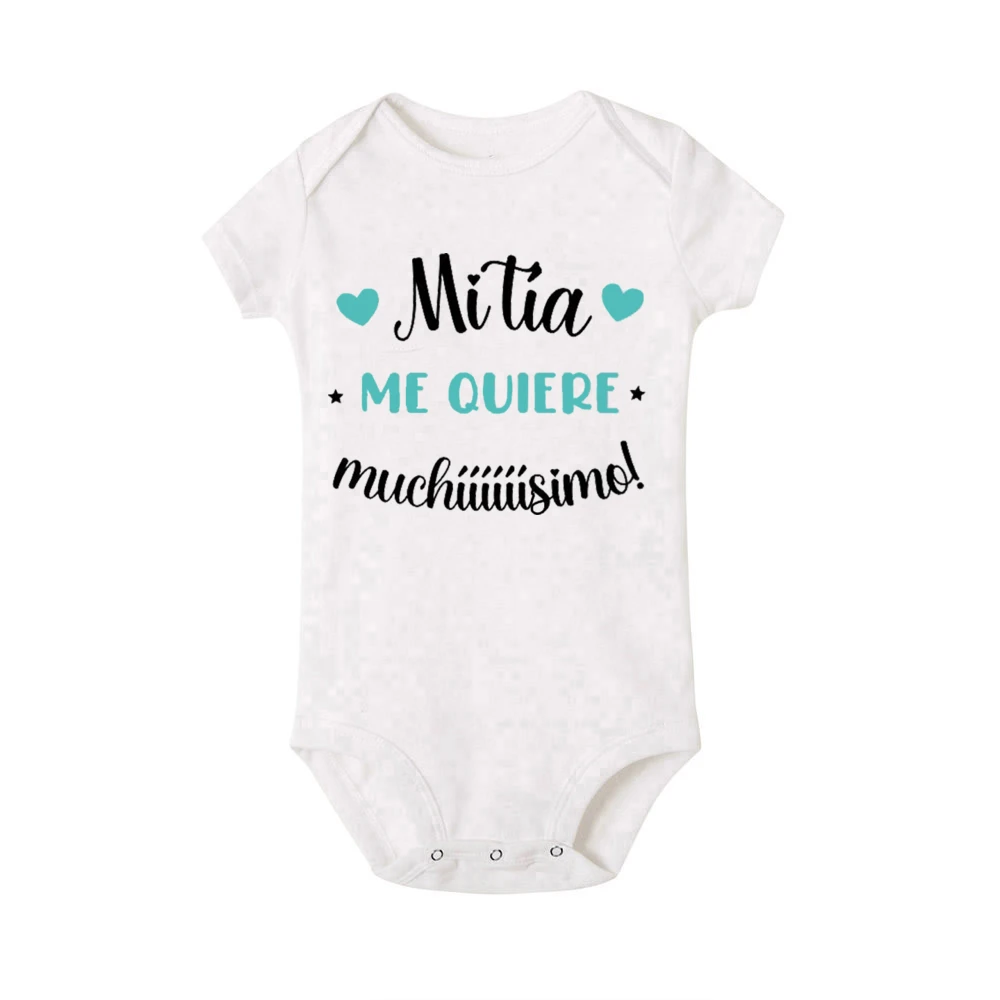 Baby Bodysuits My Aunt Loves Me Very Much Print Baby Romper Toddler Casual Jumpsuit Girls Boys Cute Clothes Newbron Rompers