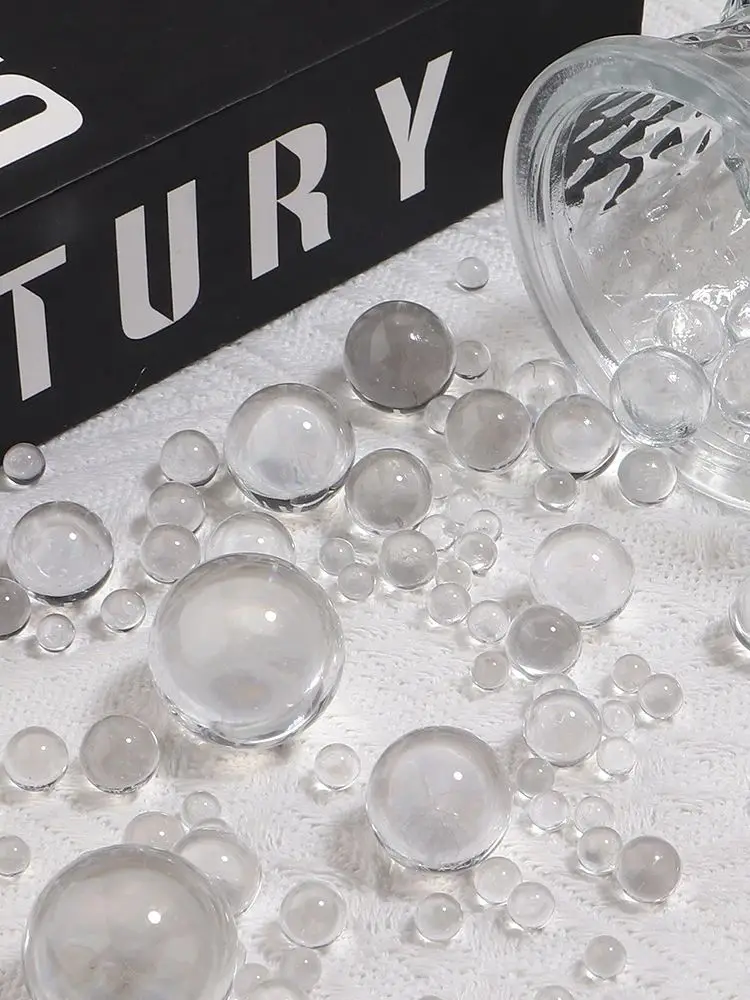5–500 Stück transparente runde Acrylperlen, imitierte Kristalle, ohne Loch, lose Kugelperlen für Fotografie, Schmuck, Ornament, Heimdekoration