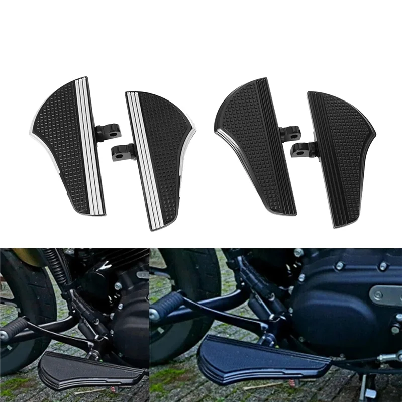 Front and Rear Footrests Motorcycle Accessories for Harley XL 883 XL1200 X48 72, Black