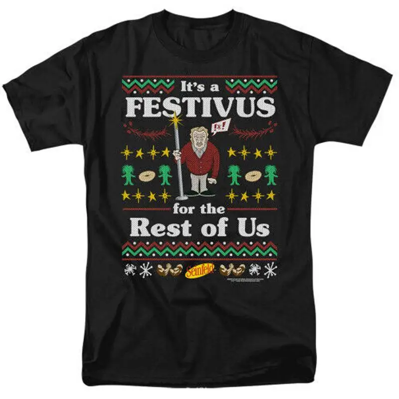 Seinfeld Festive Festivus T Shirt Black