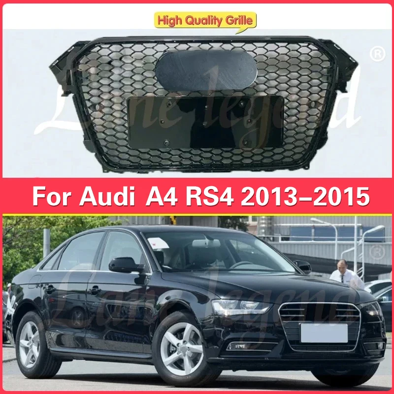 Factory supply For RS4 Style New ABS Material Front Sport Hex Mesh Honeycomb Hood Grill for Audi A4L/A4 2013 2014 2015