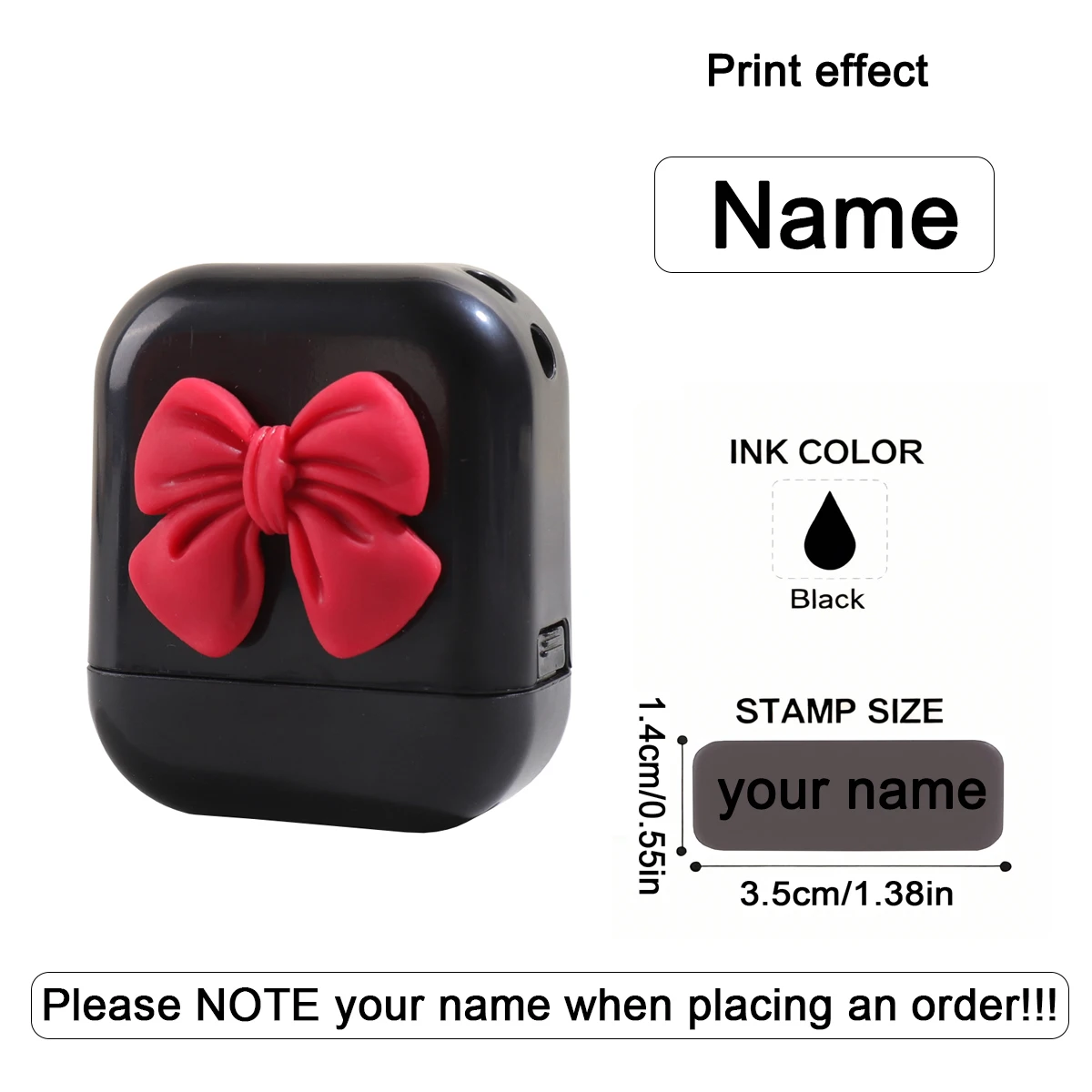 red bow text