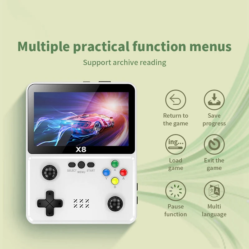 X8 Retro Game Console 4Inch IPS Screen Handheld Game Player 10 Simulators Video Game Console For SFC GBC GBA