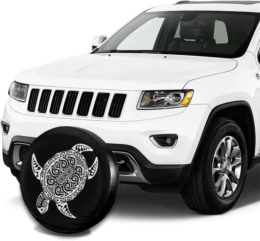 Spare Tire Cover Sea Turtle Tribal Shell Waterproof Wheel Tire Protectors for  Travel Trailer SUV Truck and Many Universal