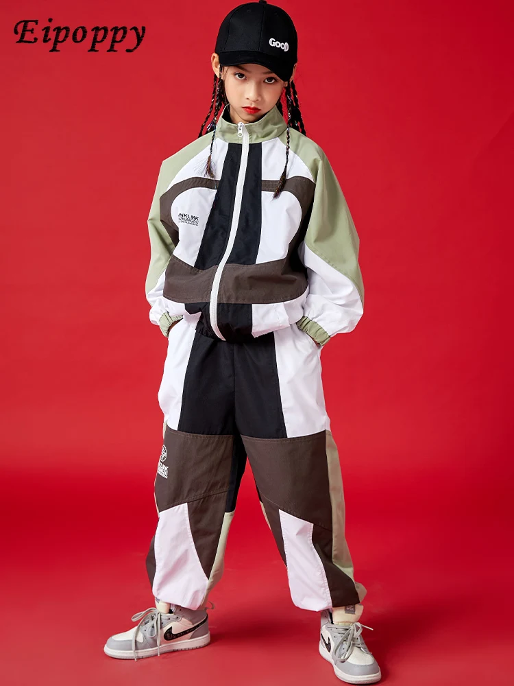 بدلة هيب هوب للأطفال ، زي أولاد وبناث ، علامة تجارية عصرية