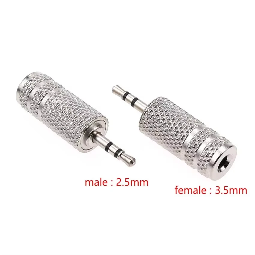 Cltgxdd 1 Stück Gold-/Nickelbeschichteter 3,5-mm-auf-2,5-mm-Stereo-Buchsenstecker auf 2,5/3,5-mm-Stecker Audio-Konverter-Adapter-Verbinder – Detail 3