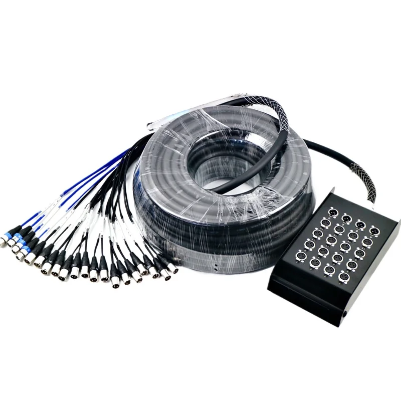 

20 channels multi-channel audio Xannon signaljunction box 20 stage lighting multi-core XLR performance cable