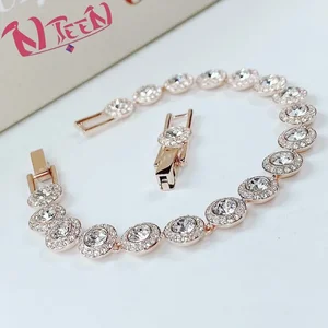 مجموعة مجوهرات نسائية أصلية عالية الجودة ، مجوهرات مستديرة من سلسلة Angelic ، مناسبة لهدايا العطلات ، ملابس الحفلات أفضل 10 ملاك ذهبي فاخر مبيعا - رقم 8