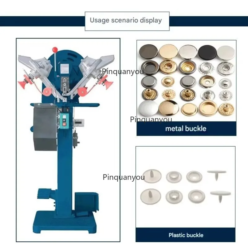 Automatic Buttoning Machine with Motor As Core Component Clothes Eyelets Machine Press Snap Fasteners Machine for Hand Bag