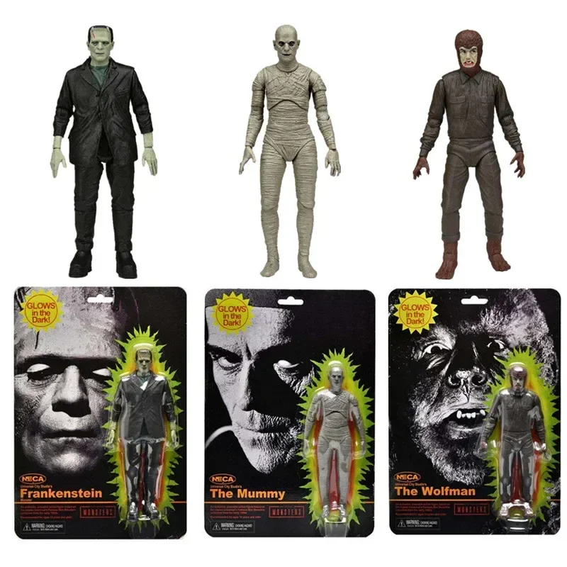 

Genuine Neca 04837 Global Monster Nightlight Series 7-inch Frankenstein Mummy Werewolf Action Figure Collection Model