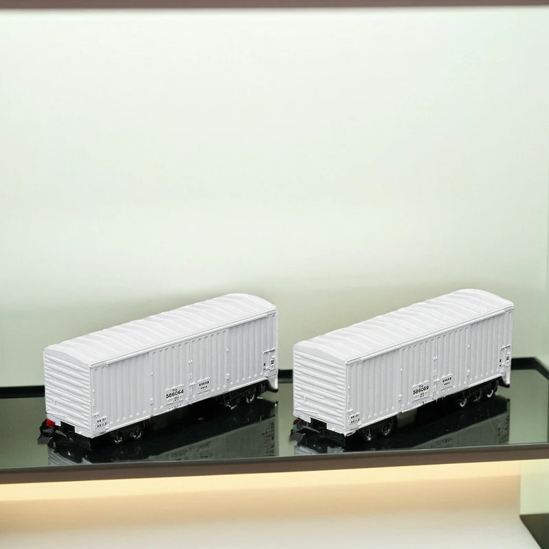 1:150-160 Scale N-type TOMIX 98064 White Boxcar Two-Car Sections Simulation Carriage Model Static Display Collectible Toy Gift