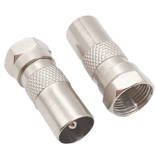 Imagen 2 del producto Kit de adaptador recto tipo F a TV 4, conector Coaxial RF hembra F macho a TV Pal macho hembra para TV, Cable Coaxial FM satélite