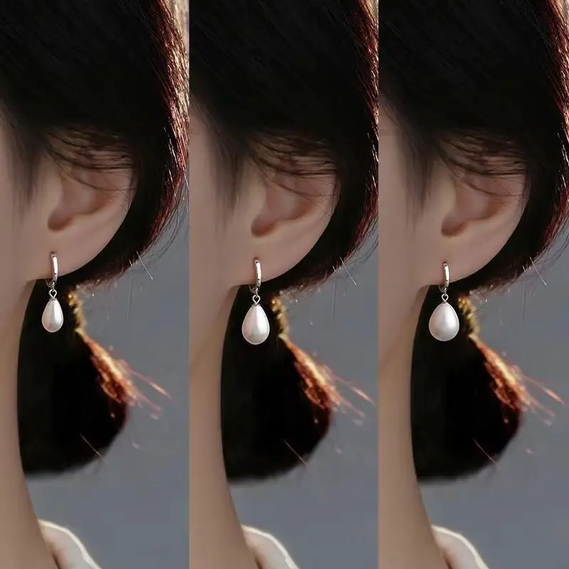 5Pcs 10-18mm Earrings Necklace Imitation Pearl Charm Brooch Bright Bracelet Teardrop Faux Pearl Pendant DIY Party Gift Fashion