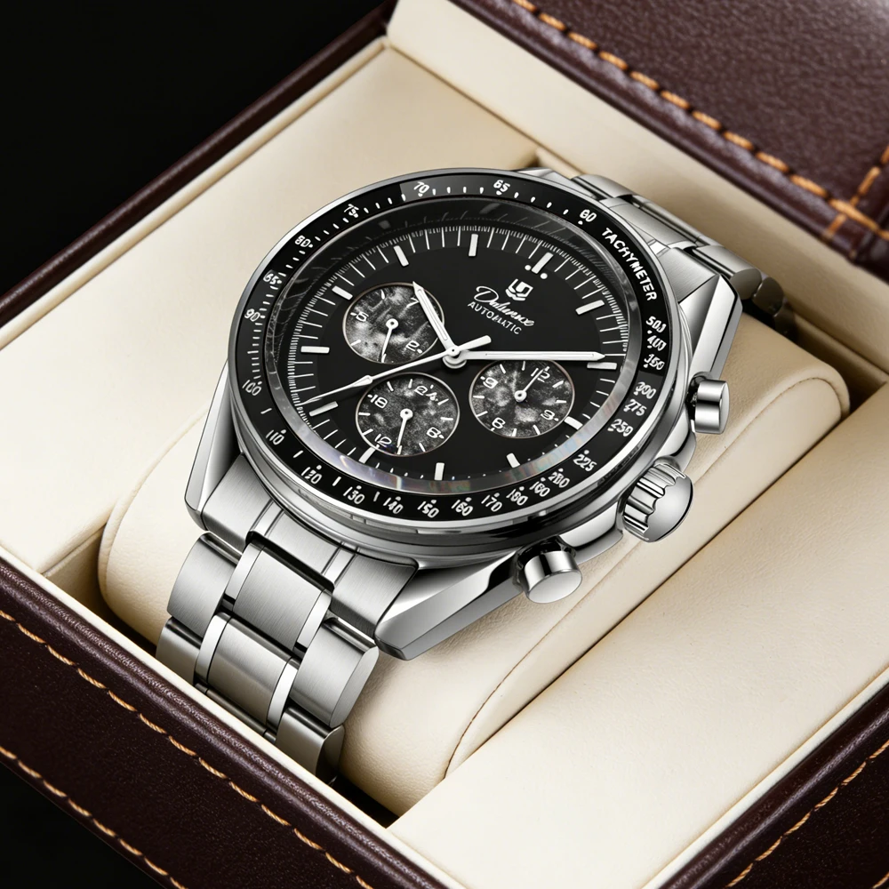 

Новые модные мужские механические часы, лучшие брендовые роскошные деловые часы для мужчин, водонепроницаемые автоматические часы из нержавеющей стали, Relogios