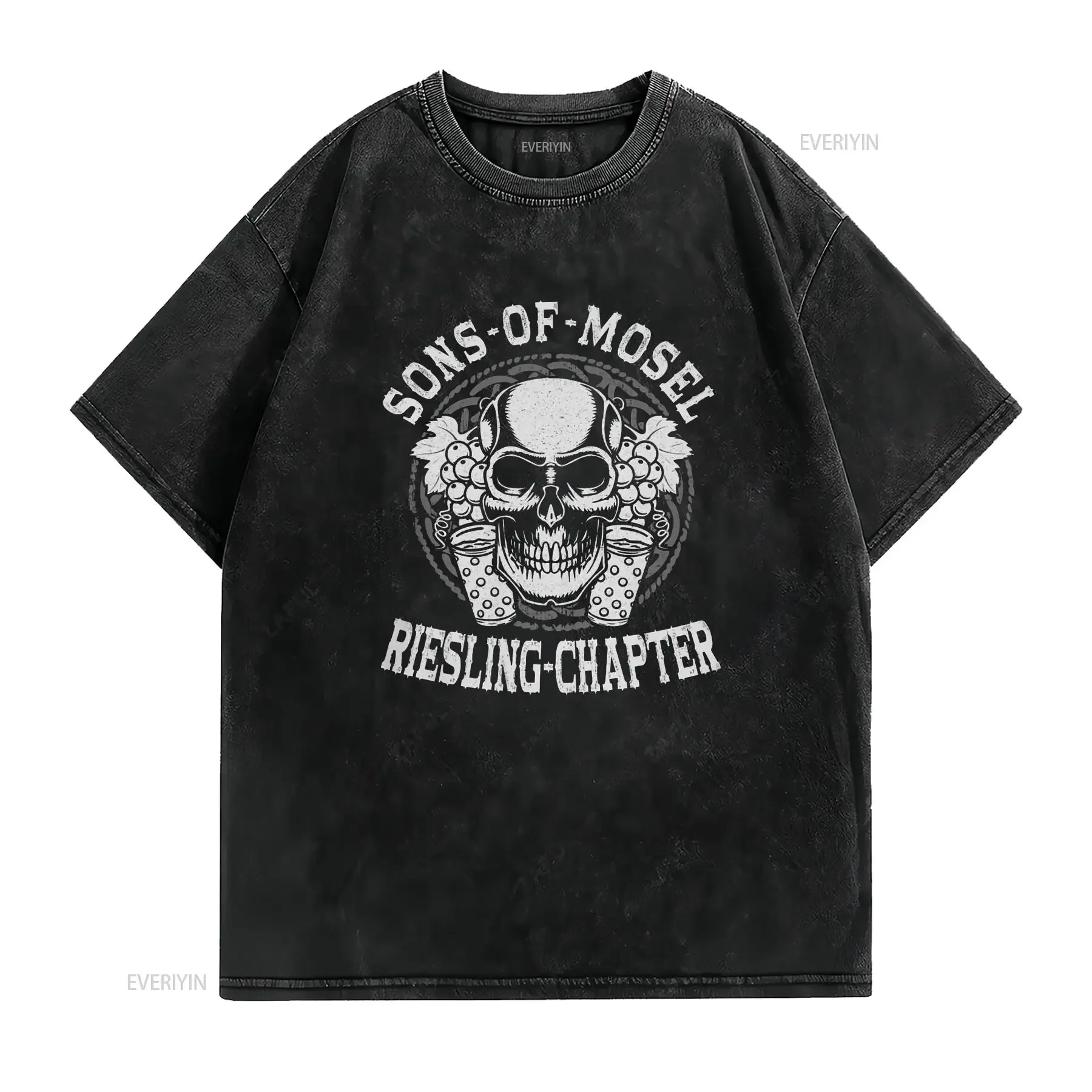 Sons of Mosel Riesling Chapter Spruch T Shirt vintage Washed Versatile Stretched Top For Everyday Wear Slightly fashion graphic