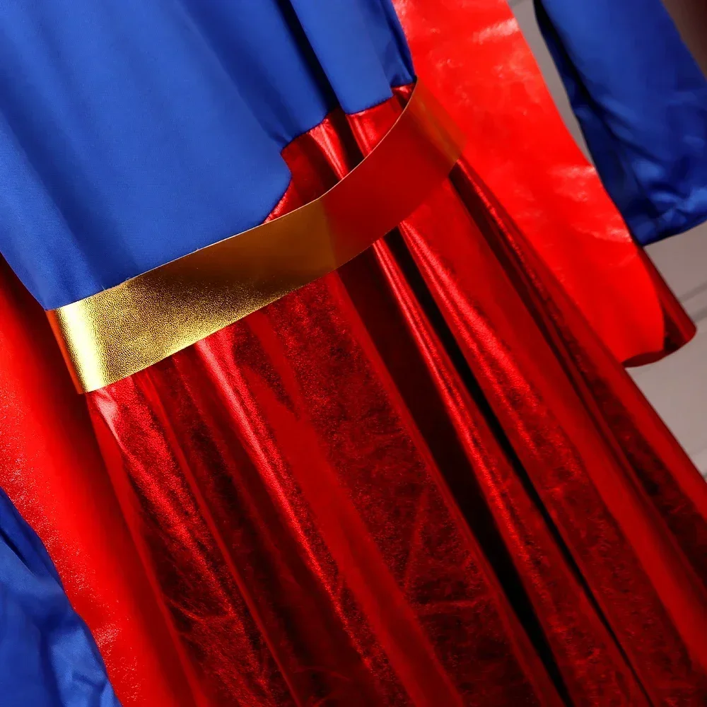 جديد هالوين كرنفال حفلة الفتيات Supergirls زي تأثيري فيلم أطفال عيد الميلاد مرحلة الأداء فستان بتصميم حالم